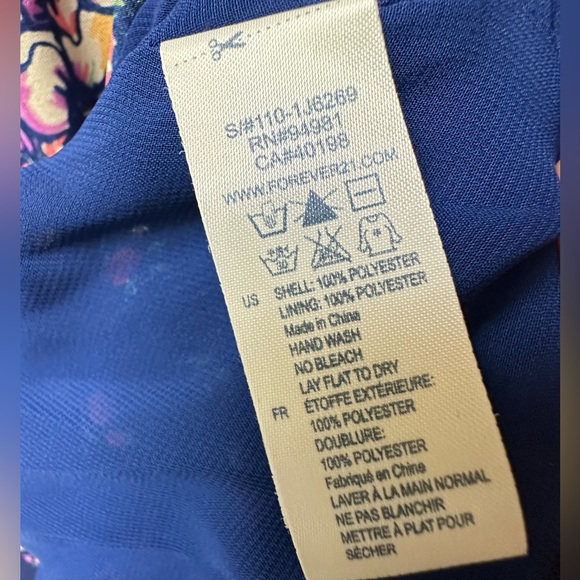 I Love H-81 (Forever 21) Floral Belted Dress Size S - Picture 5 of 11